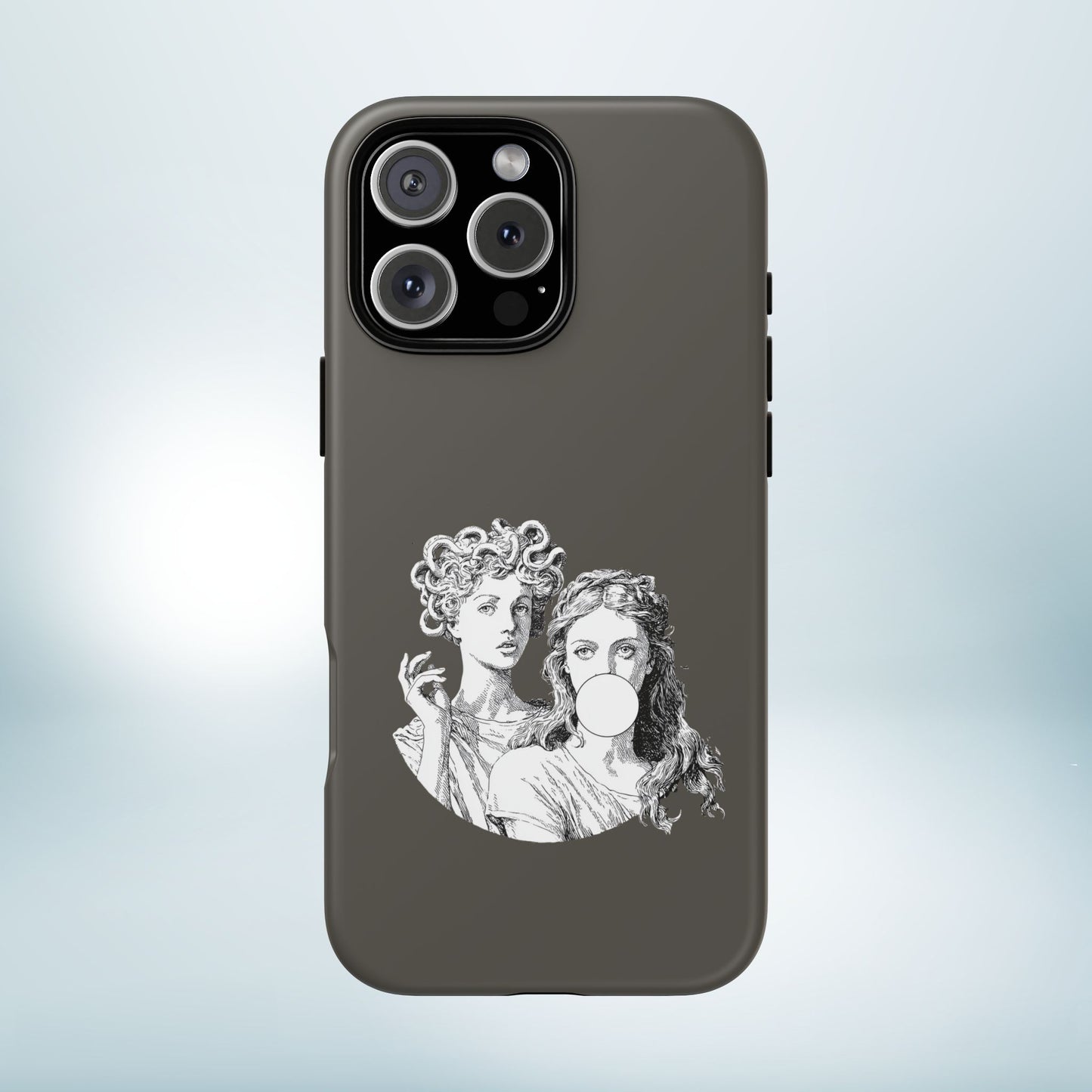 Athena and Medusa Phone Case, Greek Mythology Tough Cover, Gothic Art iPhone Samsung Pixel Case
