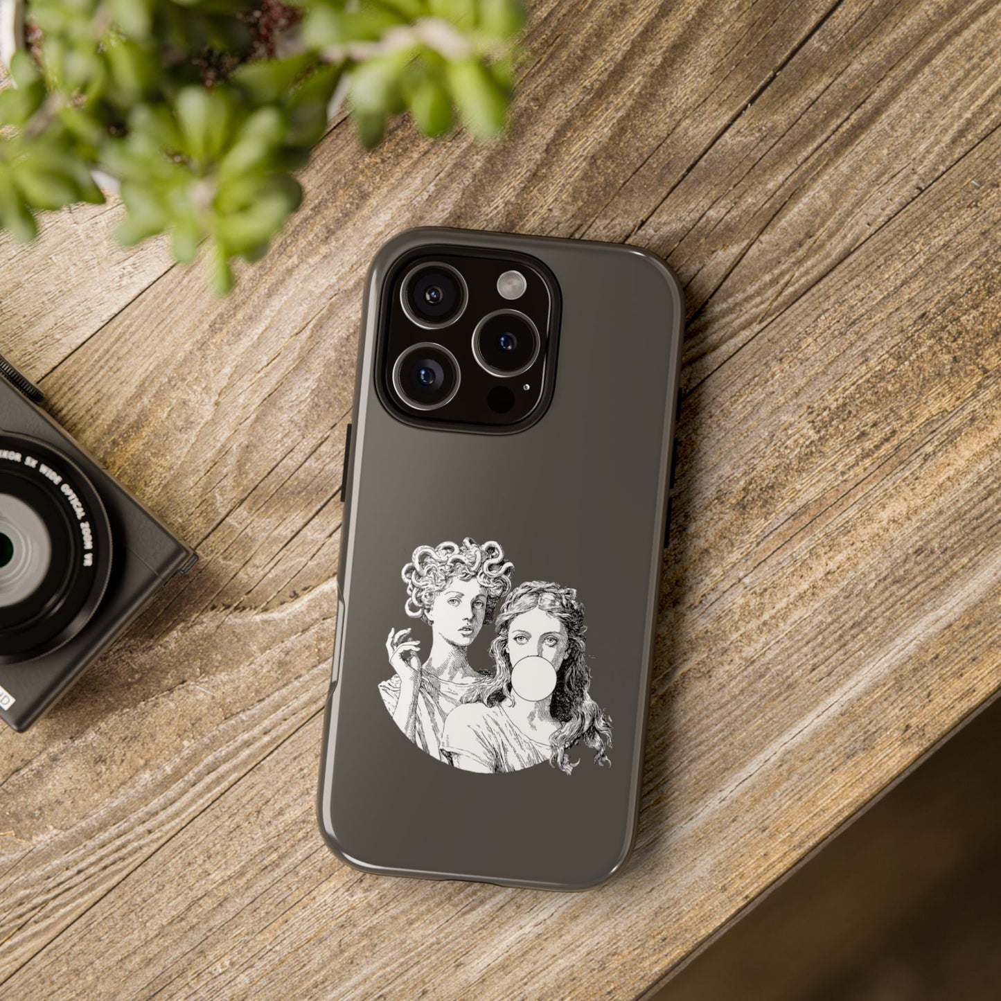 Athena and Medusa Phone Case, Greek Mythology Tough Cover, Gothic Art iPhone Samsung Pixel Case