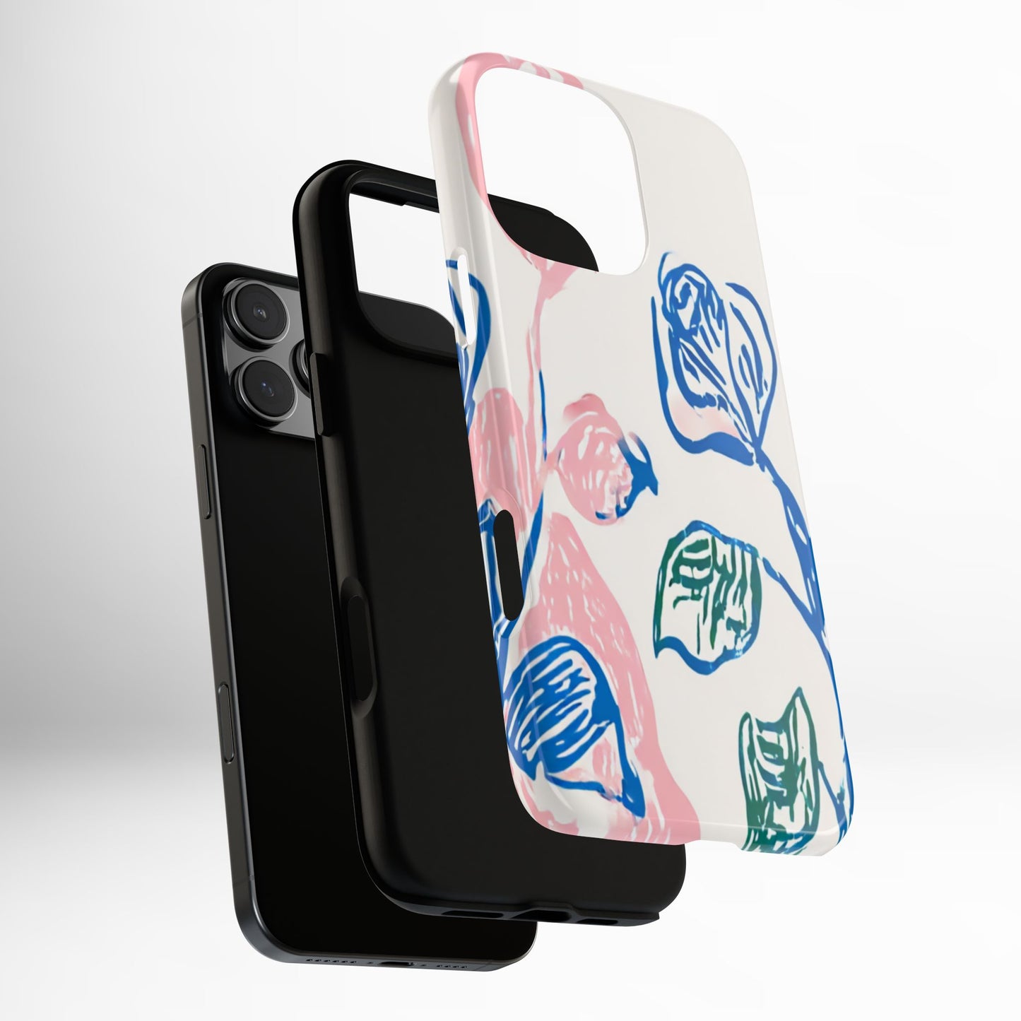 Floral Abstract Case - Artistic Phone Cover iPhone 14-17 Pro Air