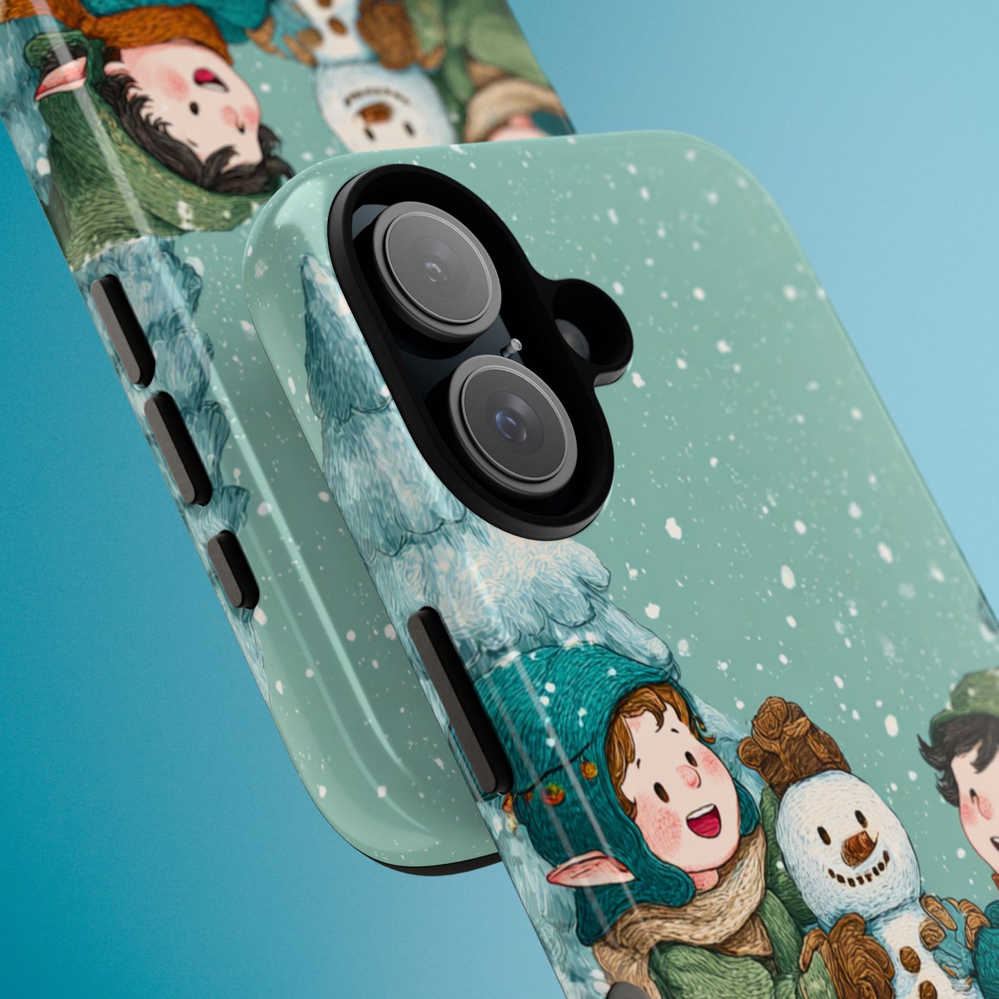 Elf Snowman Winter Phone Case Cute Holiday Cover for iPhone Samsung Pixel