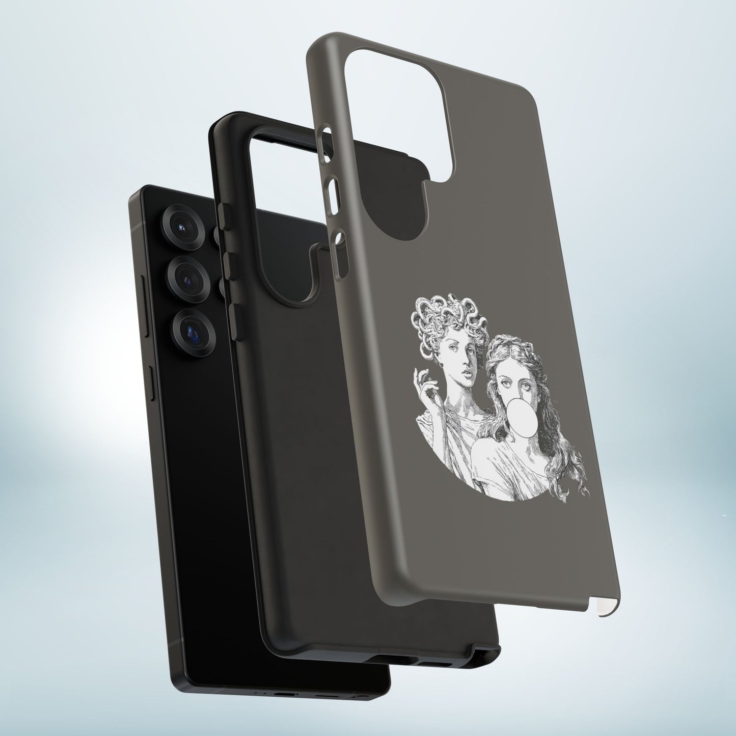 Athena and Medusa Phone Case, Greek Mythology Tough Cover, Gothic Art iPhone Samsung Pixel Case