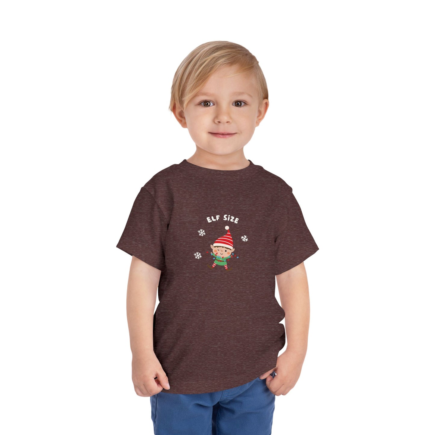 Elf Size Toddler T-Shirt - Christmas Holiday Kids Tee