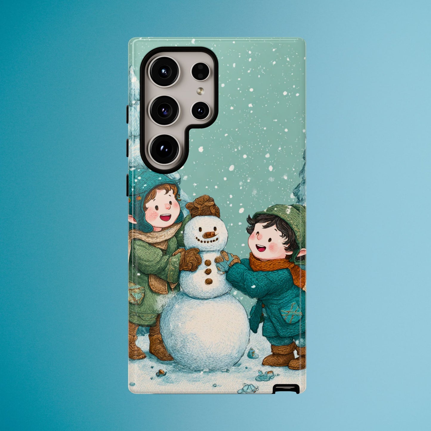 Elf Snowman Winter Phone Case Cute Holiday Cover for iPhone Samsung Pixel