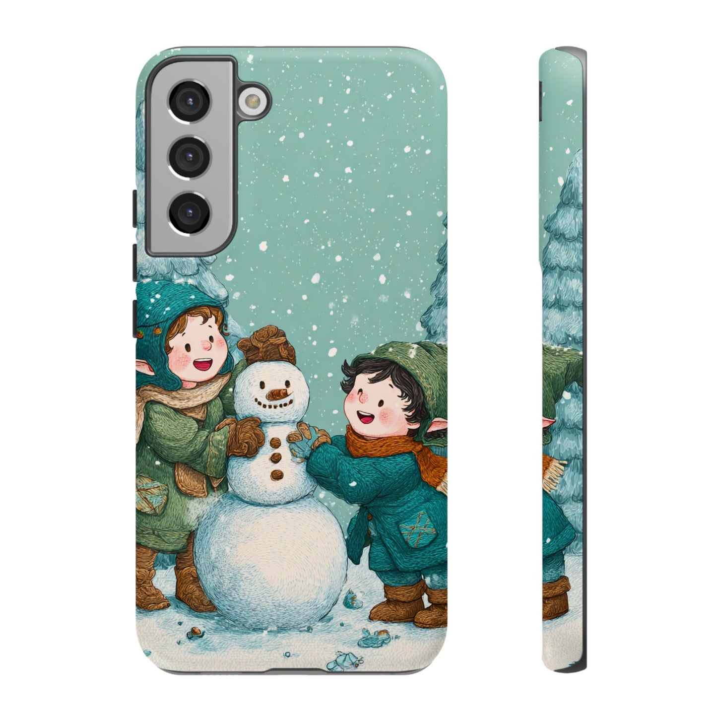 Elf Snowman Winter Phone Case Cute Holiday Cover for iPhone Samsung Pixel