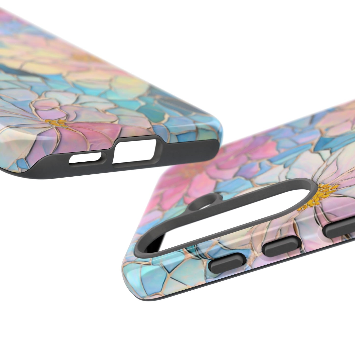 Floral Mosaic Phone Case, Colorful Flower Art Cover, Protective iPhone Samsung Pixel Case, New Phone Accessory, Gift for Friend