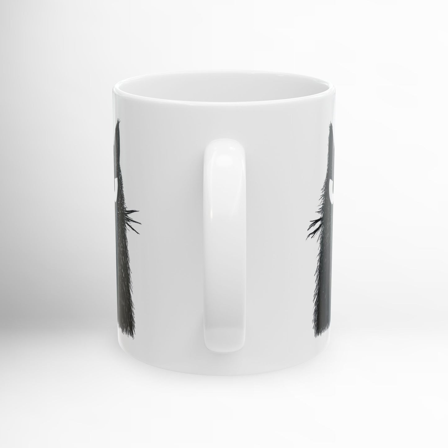 Angry Cat Mug Funny Black Cat Ceramic Coffee Cup 11oz or 15oz