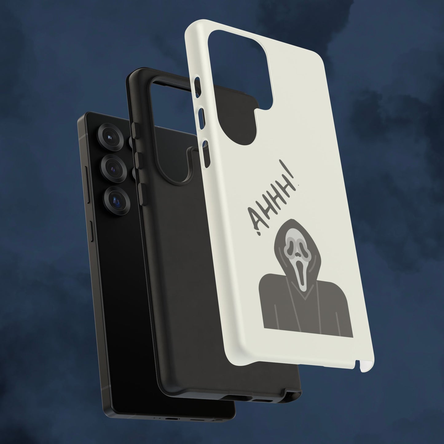 Ghostface Phone Case: Horror Movie Parody iPhone Samsung Pixel Cover