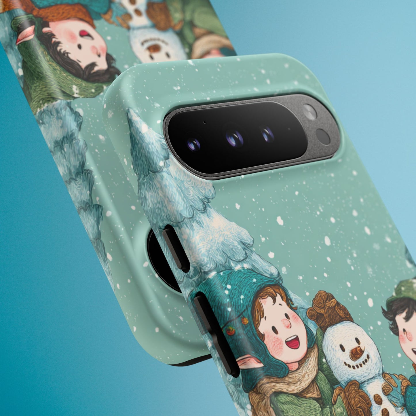 Elf Snowman Winter Phone Case Cute Holiday Cover for iPhone Samsung Pixel