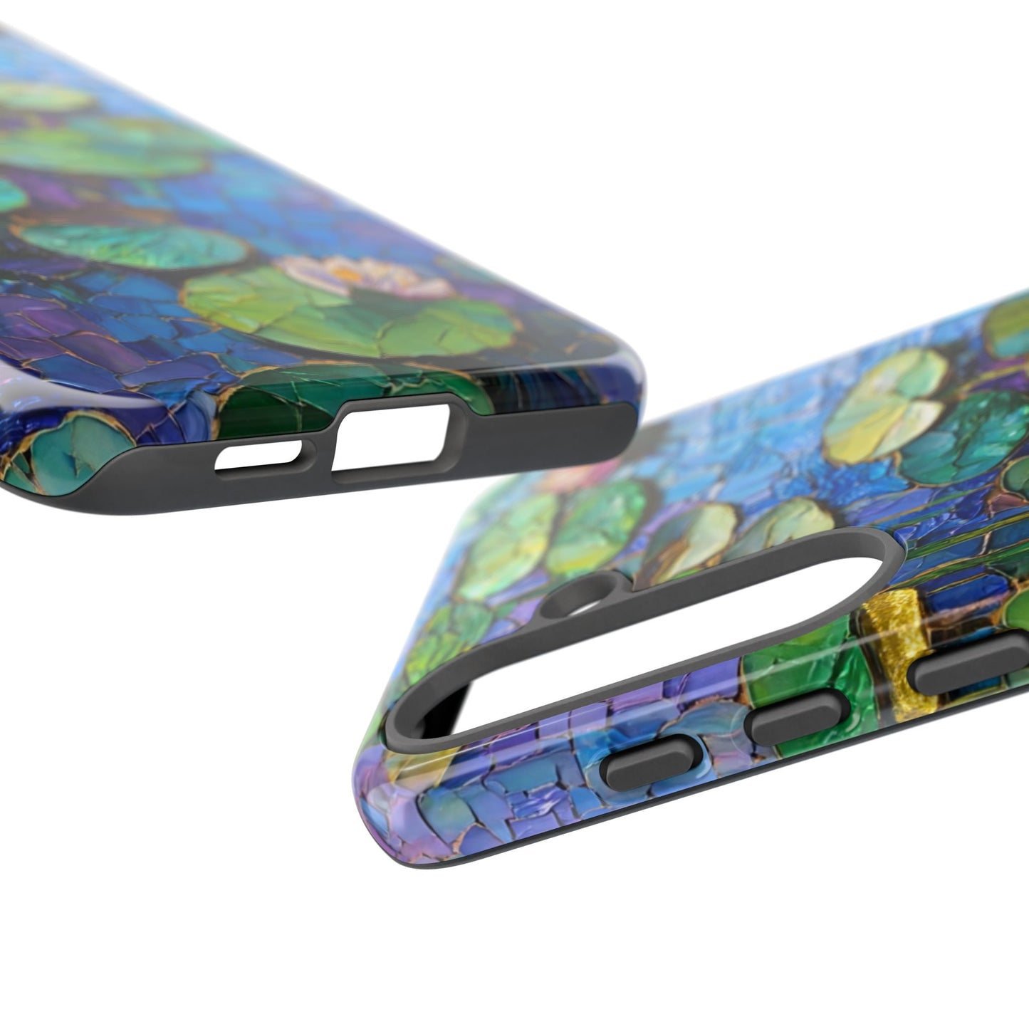 Lily Pad Phone Case, Impressionist Mosaic Botanical Cover, iPhone 15 16 17 Pro Air, Google Pixel 7 8 9 Pro, Samsung S23 S24 S25 S26 Ultra