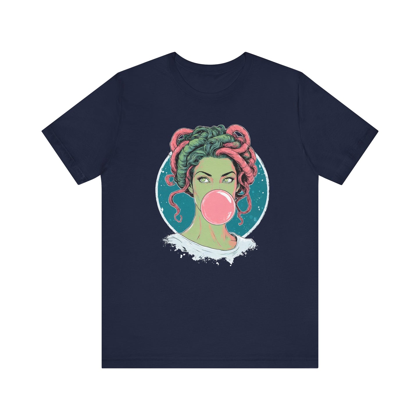 Medusa Bubblegum T-Shirt | Greek Mythology Graphic Tee | Snake Hair Goddess Shirt | Aesthetic Streetwear Top