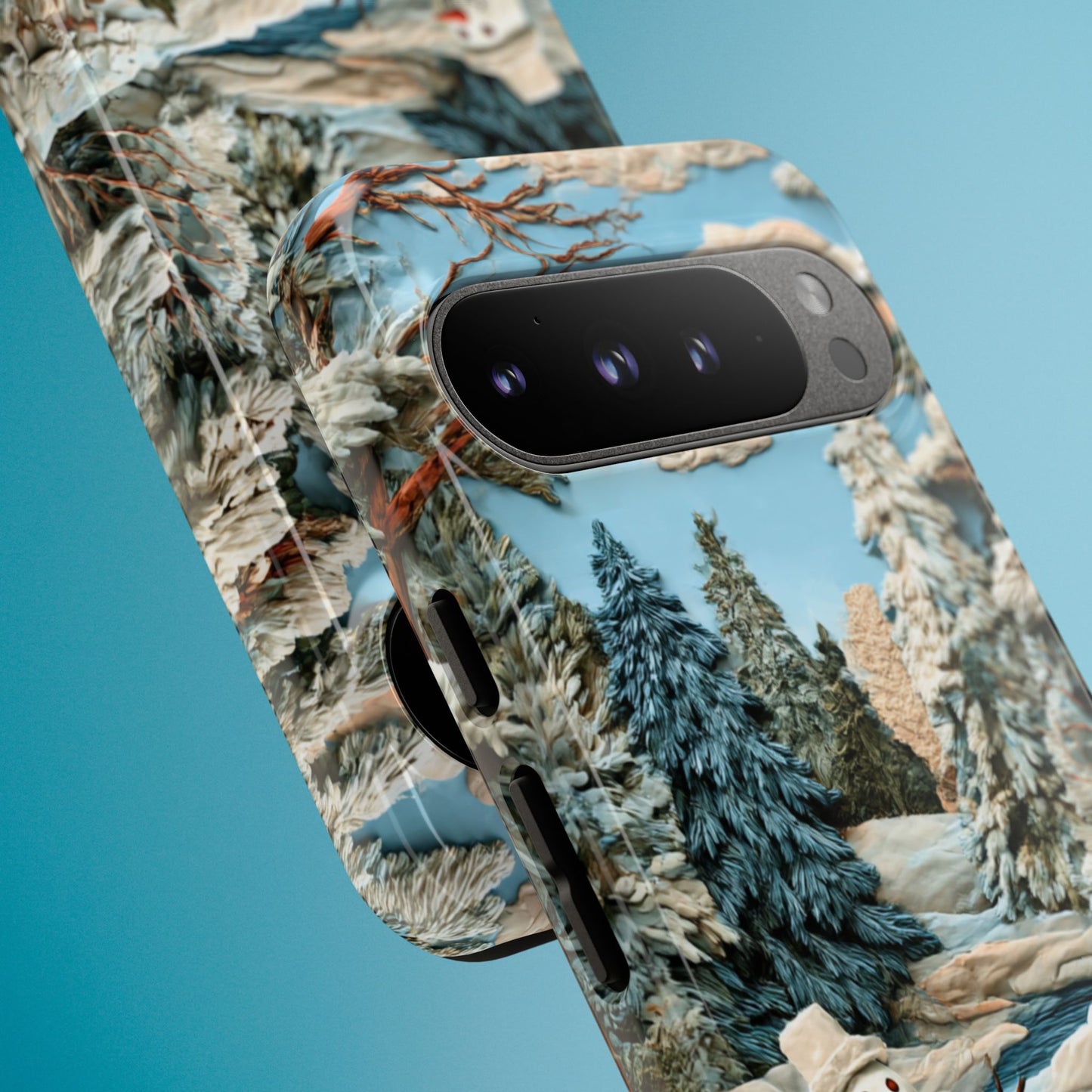 Snowman Winter Scene Phone Case Christmas Holiday Cover for iPhone Samsung Pixel