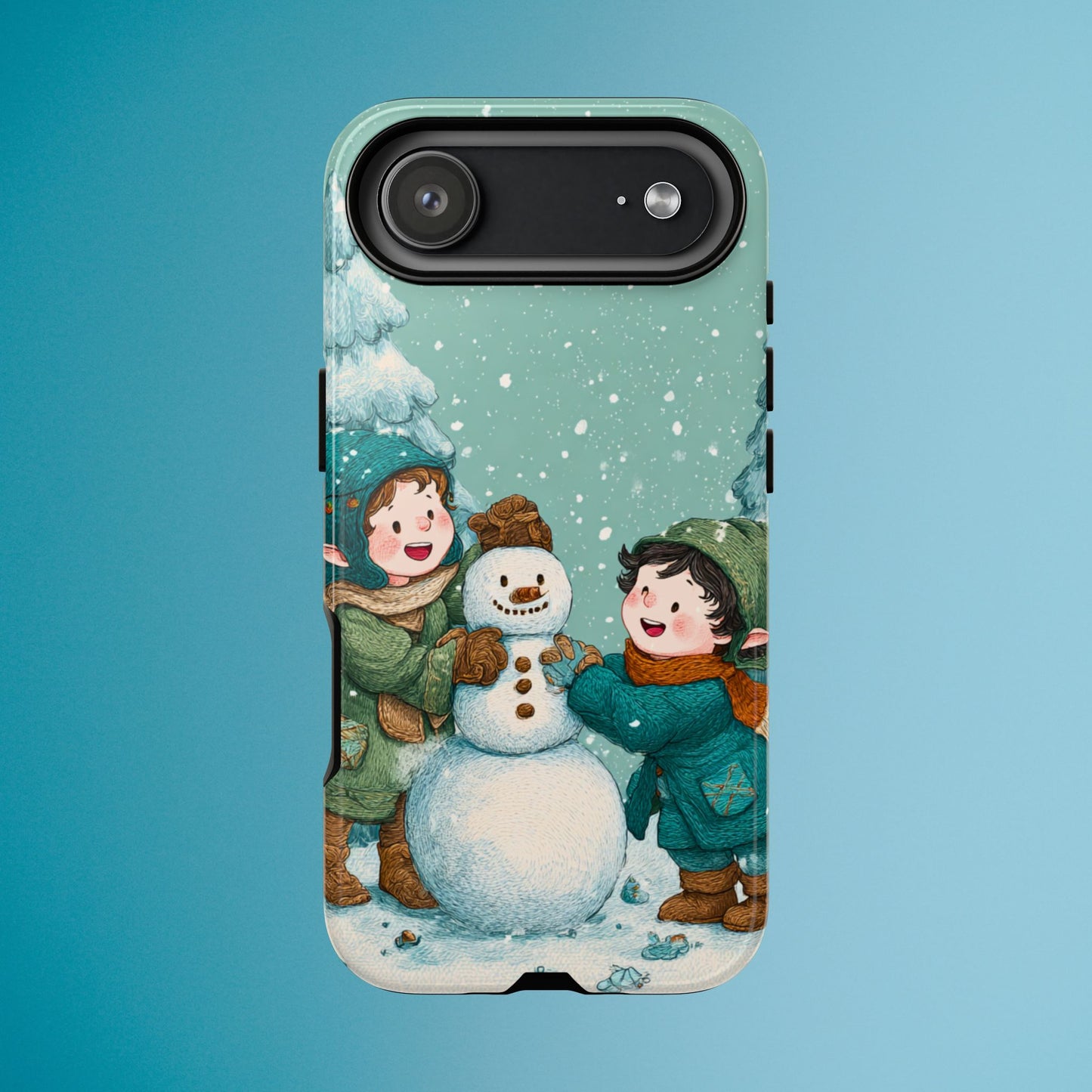 Elf Snowman Winter Phone Case Cute Holiday Cover for iPhone Samsung Pixel