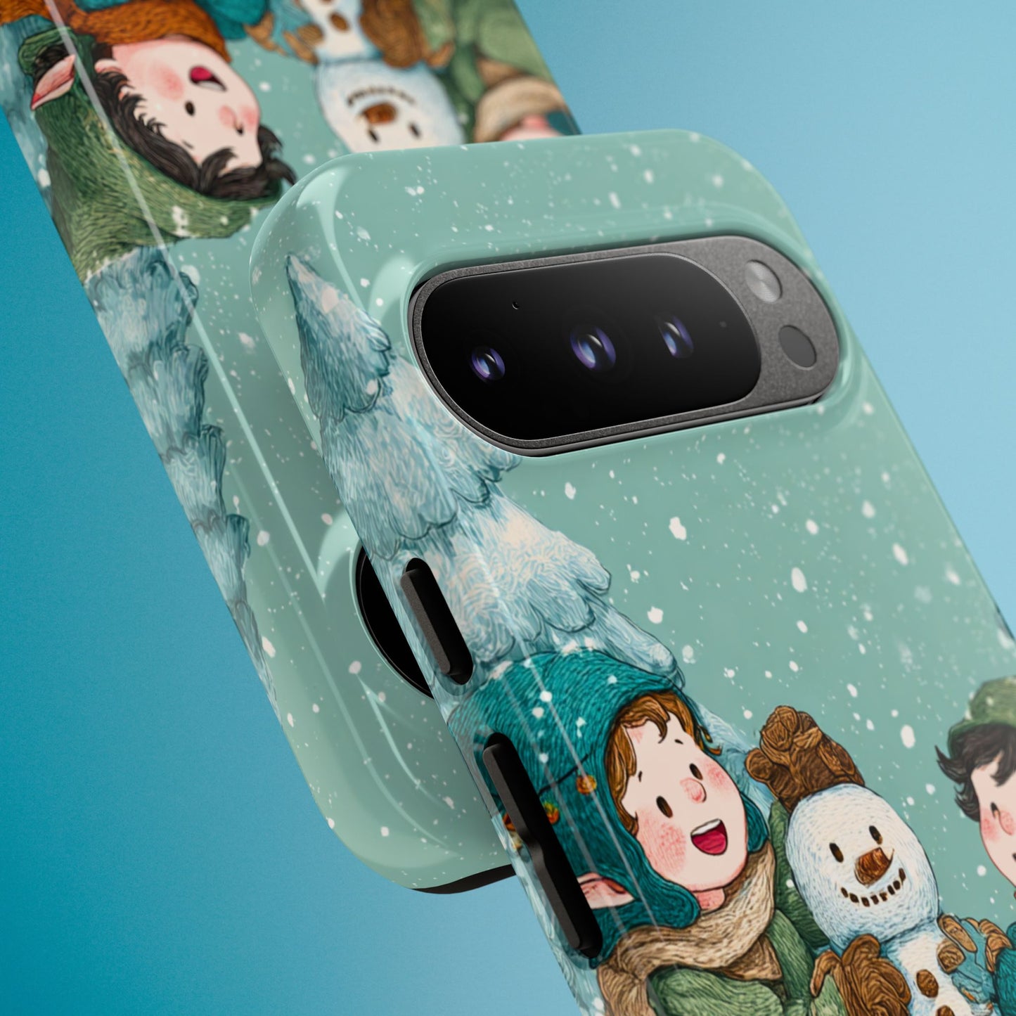 Elf Snowman Winter Phone Case Cute Holiday Cover for iPhone Samsung Pixel