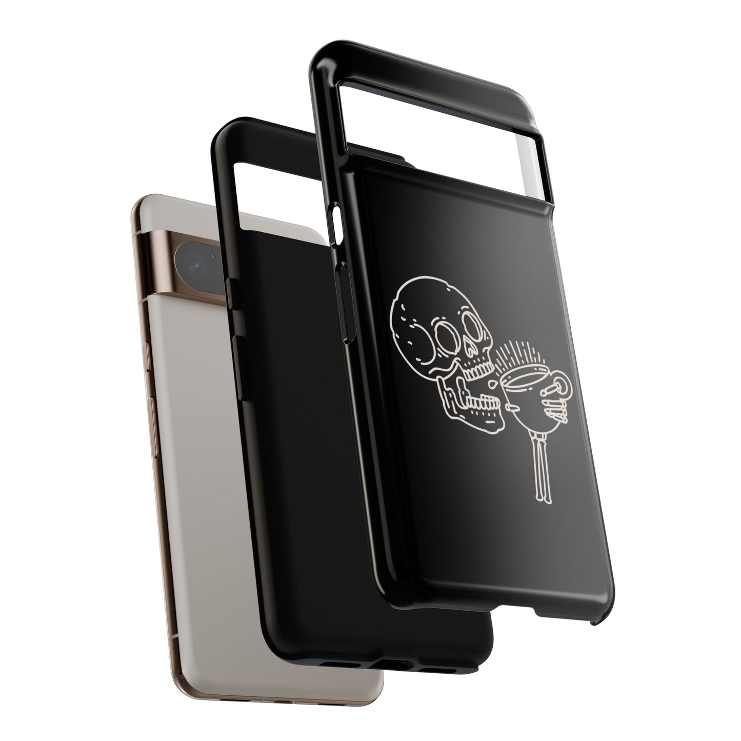 Skull Coffee Phone Case Gothic iPhone, Samsung,!Pixel