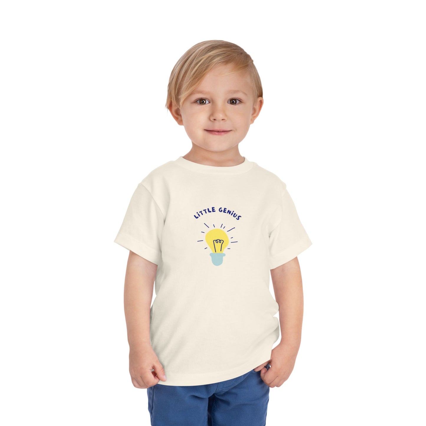 Little Genius Toddler Shirt - Lightbulb Graphic Cotton Tee (2T-5T)