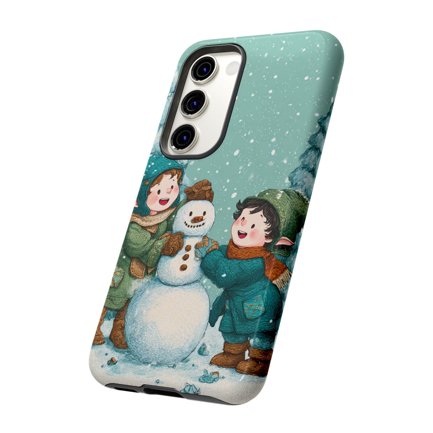Elf Snowman Winter Phone Case Cute Holiday Cover for iPhone Samsung Pixel