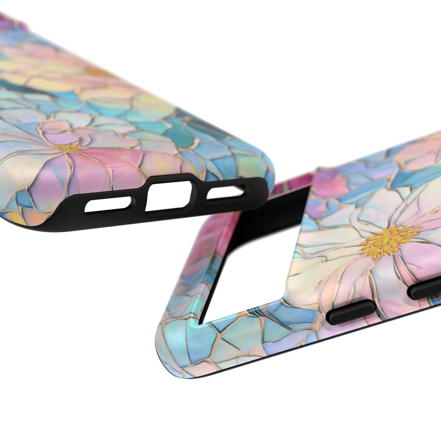 Floral Mosaic Phone Case, Colorful Flower Art Cover, Protective iPhone Samsung Pixel Case, New Phone Accessory, Gift for Friend