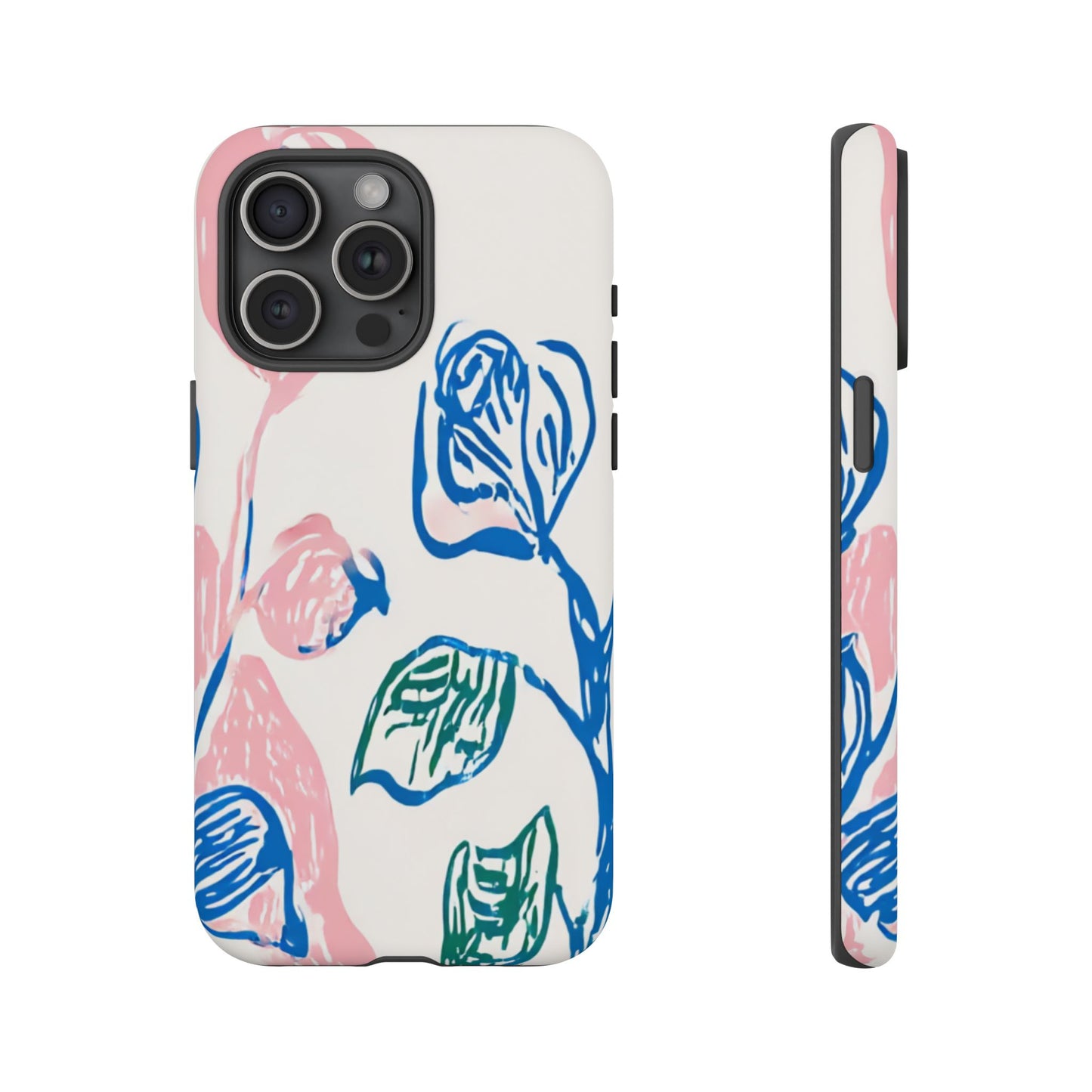 Floral Abstract Case - Artistic Phone Cover iPhone 14-17 Pro Air