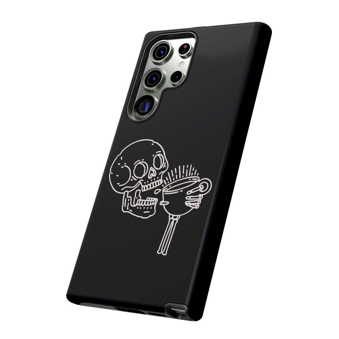 Skull Coffee Phone Case Gothic iPhone, Samsung,!Pixel