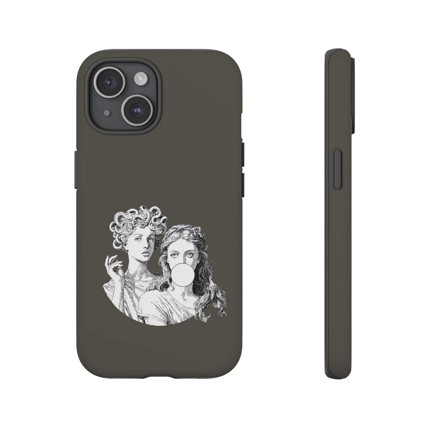 Athena and Medusa Phone Case, Greek Mythology Tough Cover, Gothic Art iPhone Samsung Pixel Case