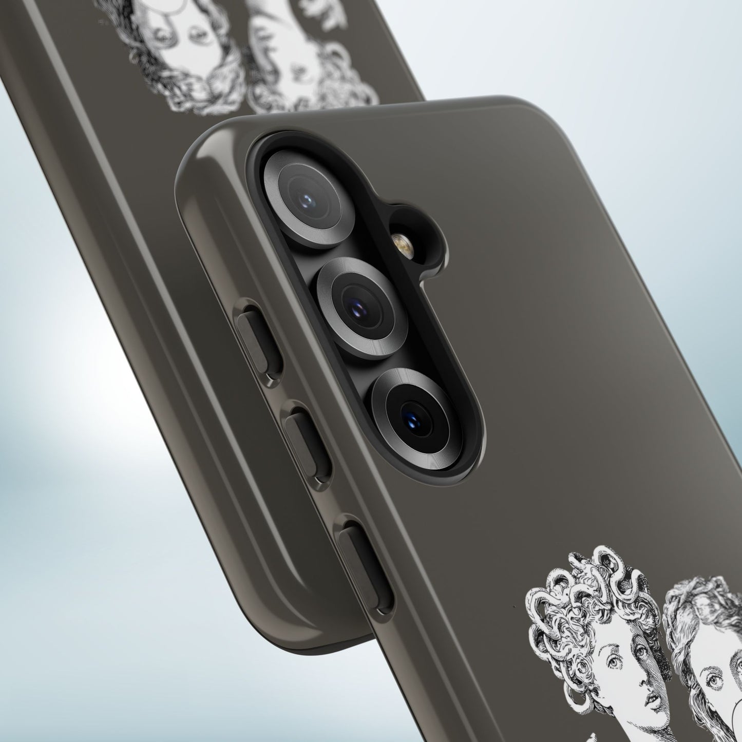 Athena and Medusa Phone Case, Greek Mythology Tough Cover, Gothic Art iPhone Samsung Pixel Case