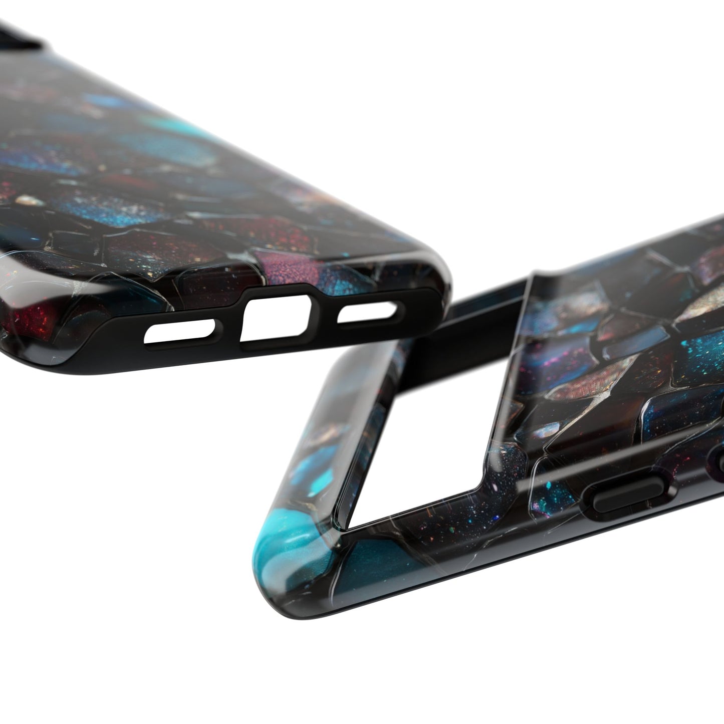 Gemstone Mosaic Phone Case, Crystal Stone Aesthetic Cover, Tough Protective Case for iPhone, Samsung, Pixel