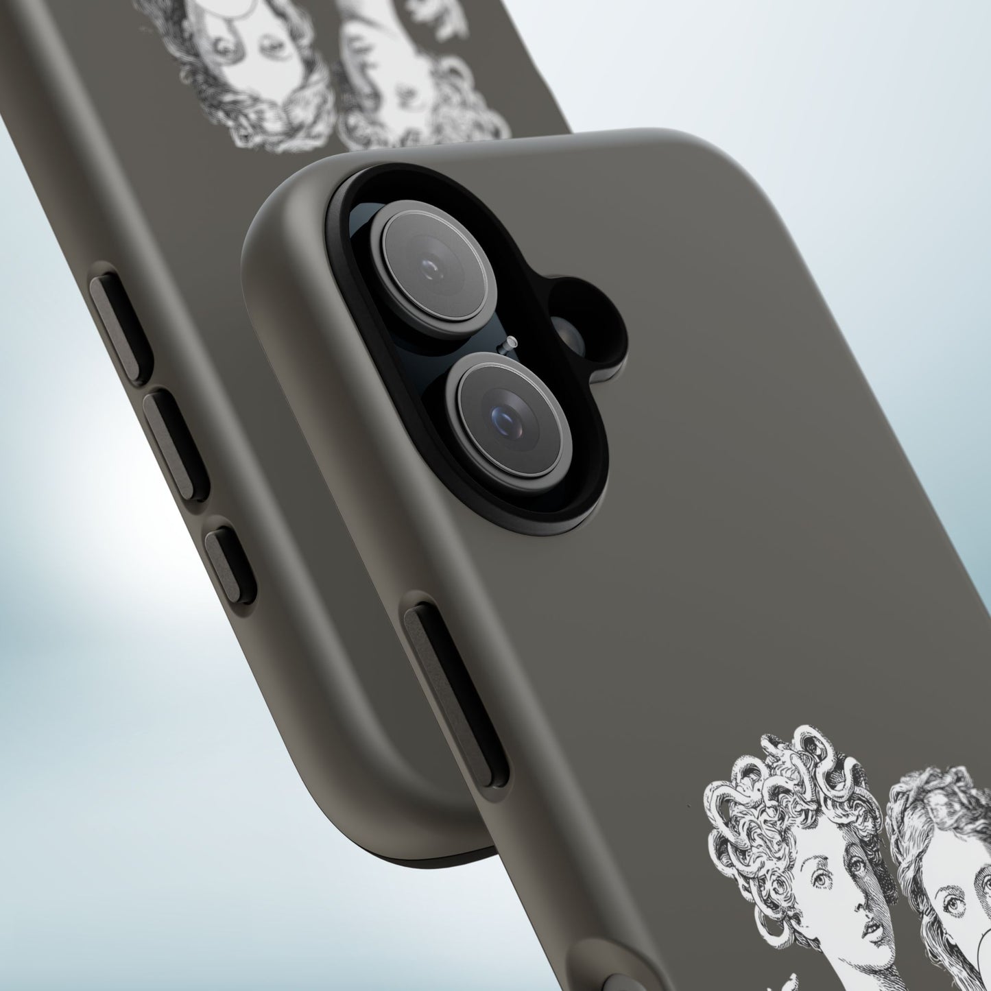 Athena and Medusa Phone Case, Greek Mythology Tough Cover, Gothic Art iPhone Samsung Pixel Case