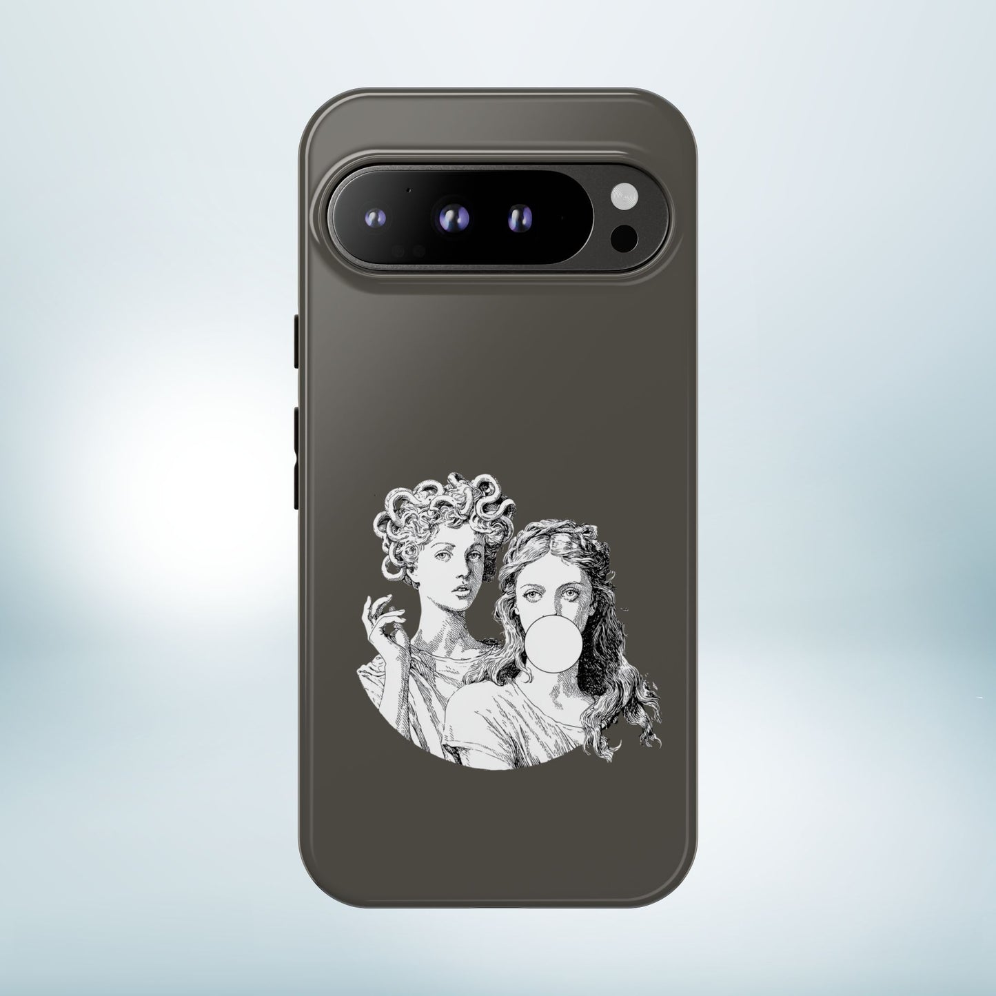 Athena and Medusa Phone Case, Greek Mythology Tough Cover, Gothic Art iPhone Samsung Pixel Case