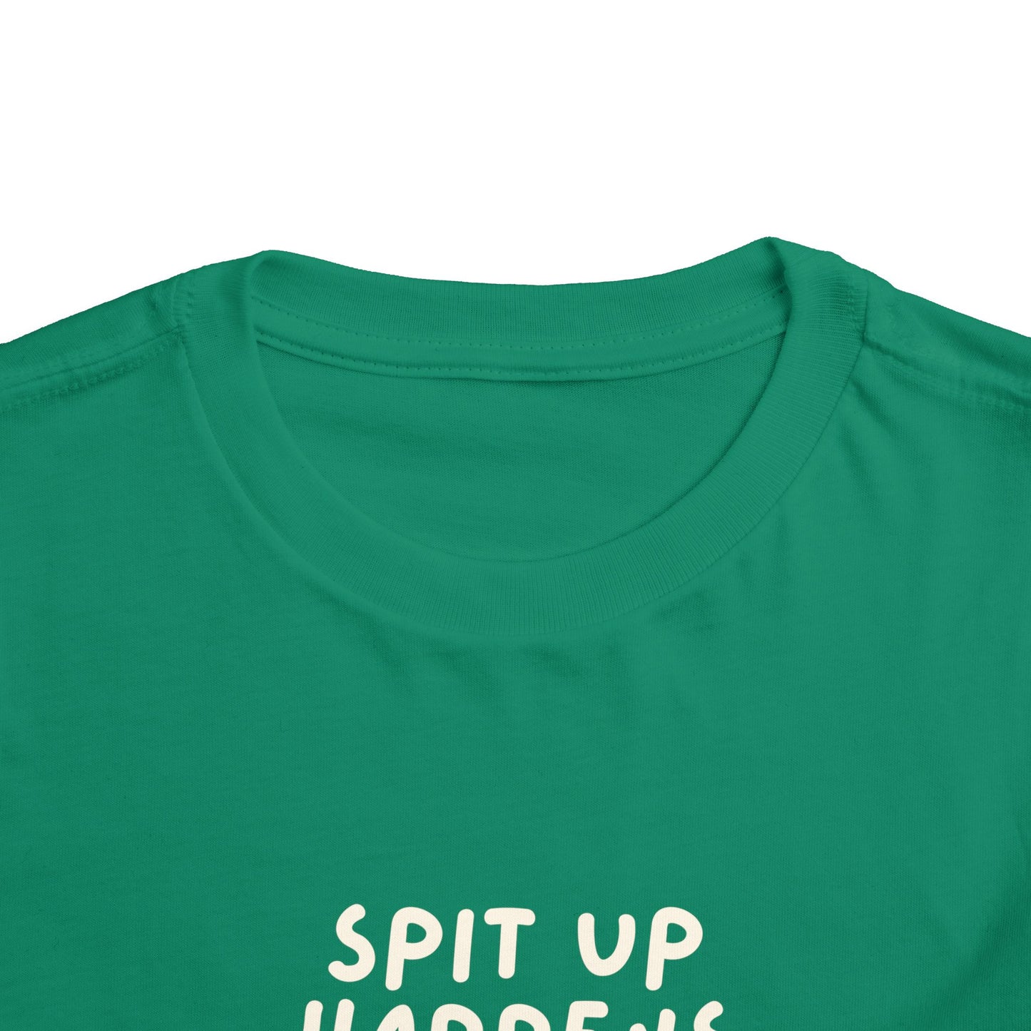 Spit Up Happens Toddler Shirt Funny Cotton Tee (2T-5T)