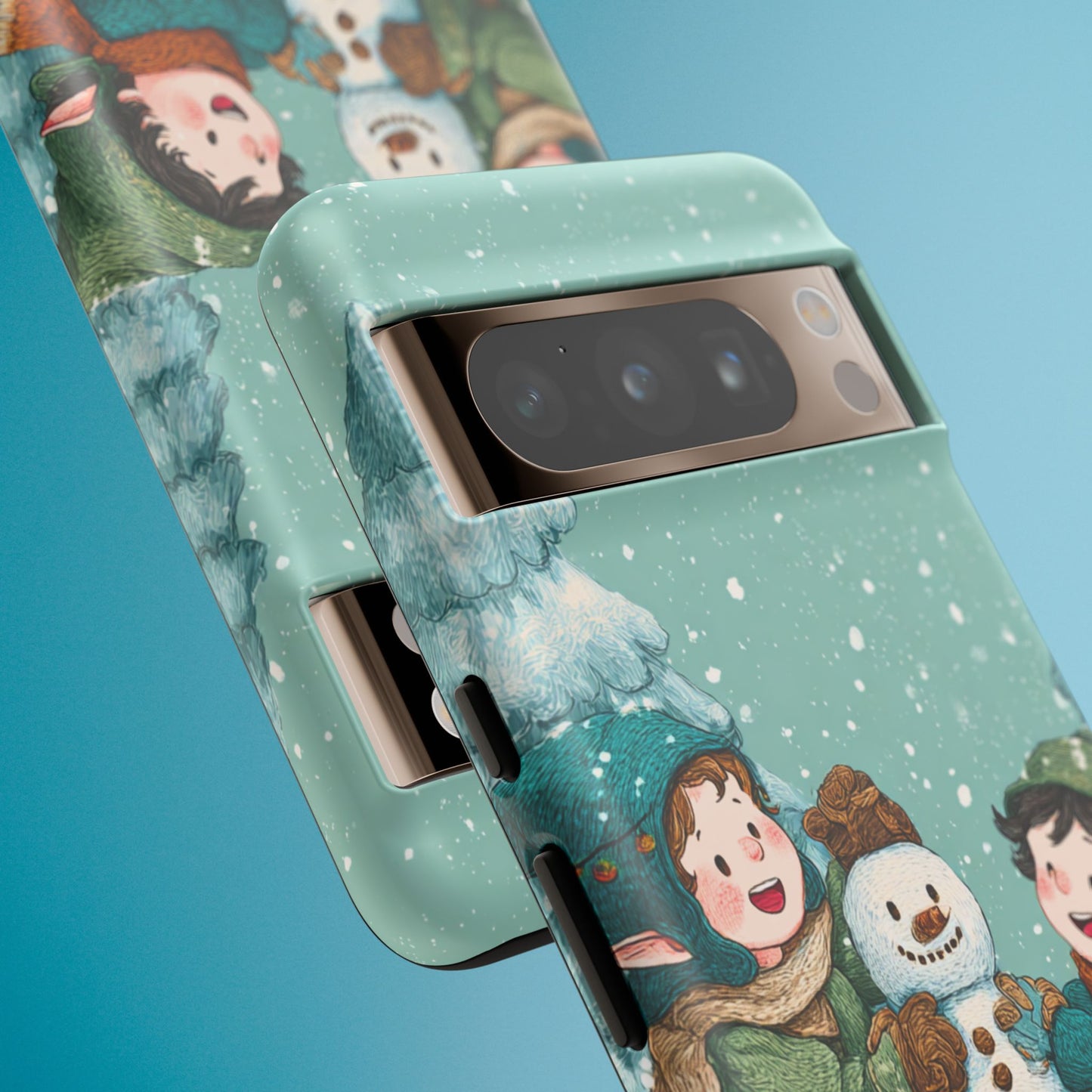 Elf Snowman Winter Phone Case Cute Holiday Cover for iPhone Samsung Pixel