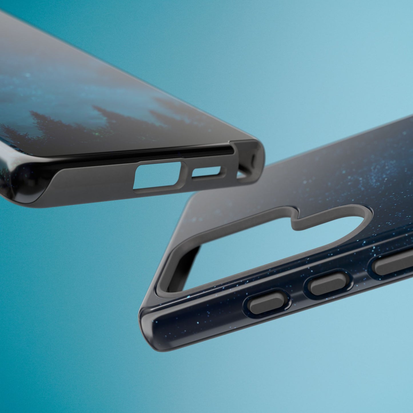 Dark Starry Night Phone Case - Winter Theme Phone Cover for iPhone, Pixel and Samsung Galaxy Models