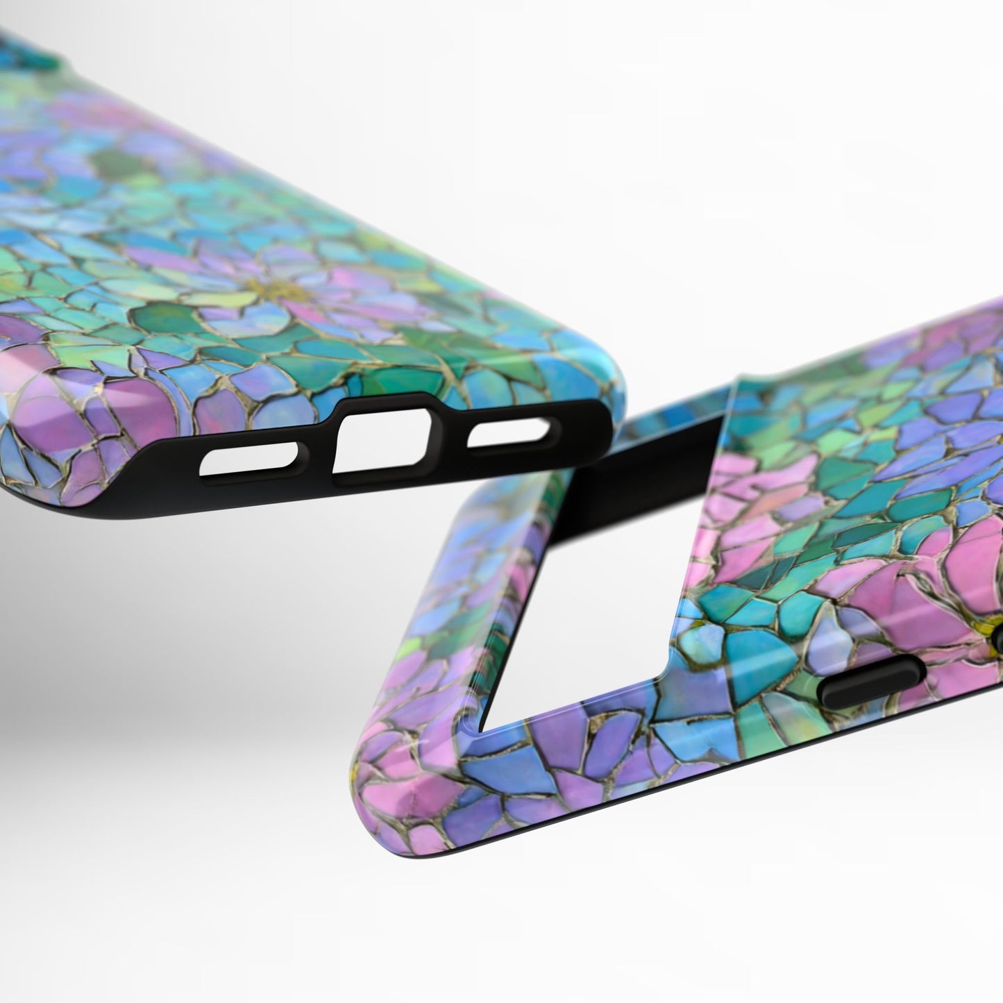 Mosaic Floral Phone Case, iPhone 17 Air Case, Pixel 9 Pro XL Cover, Samsung Galaxy 25 Plus Ultra Tough Case