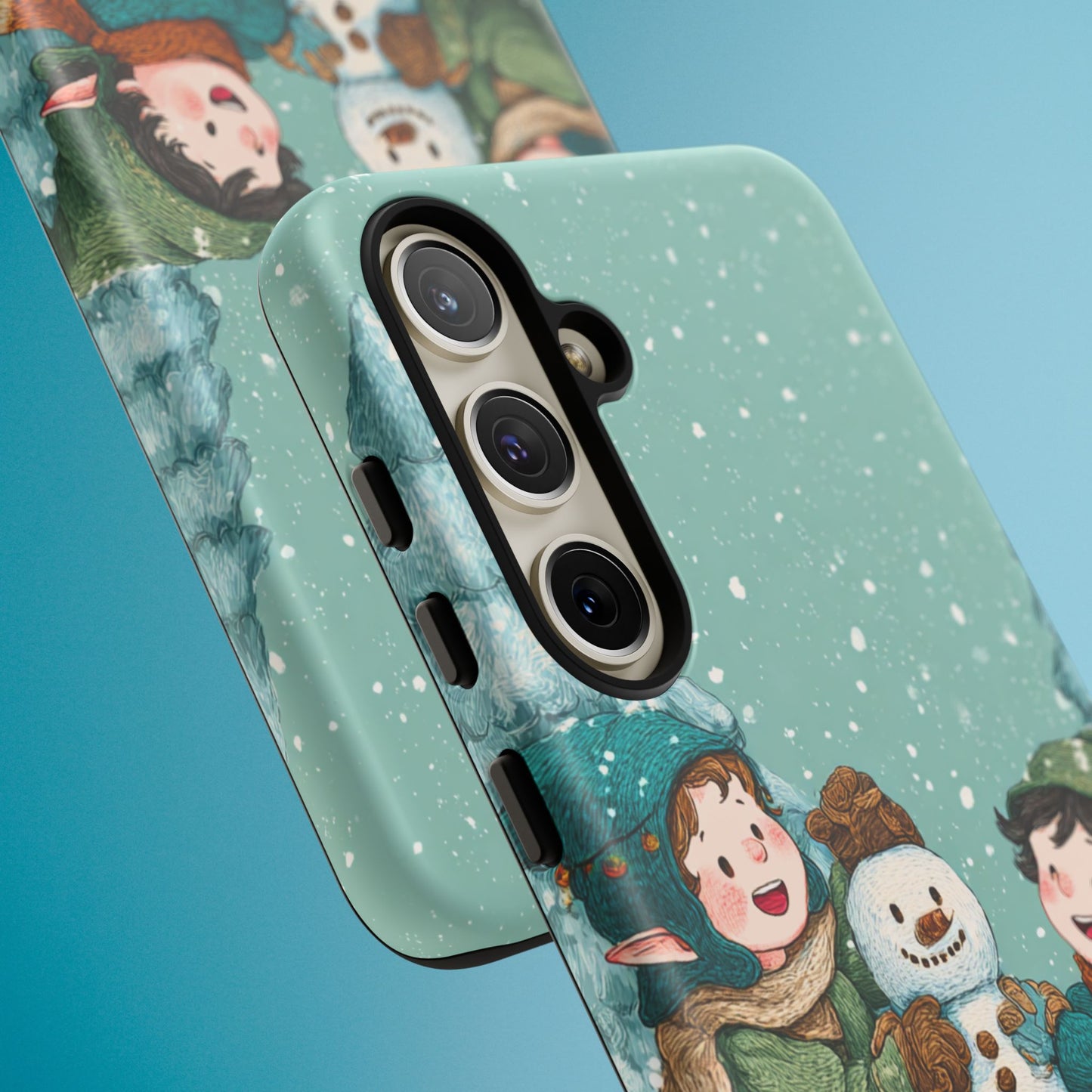 Elf Snowman Winter Phone Case Cute Holiday Cover for iPhone Samsung Pixel