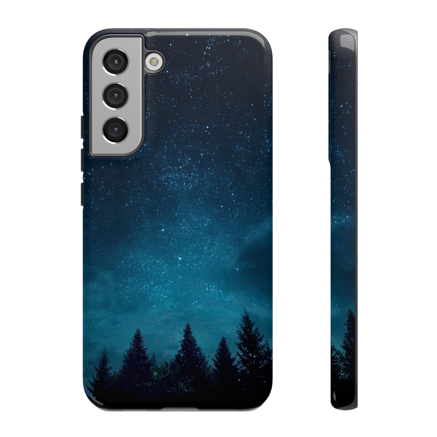 Dark Starry Night Phone Case - Winter Theme Phone Cover for iPhone, Pixel and Samsung Galaxy Models