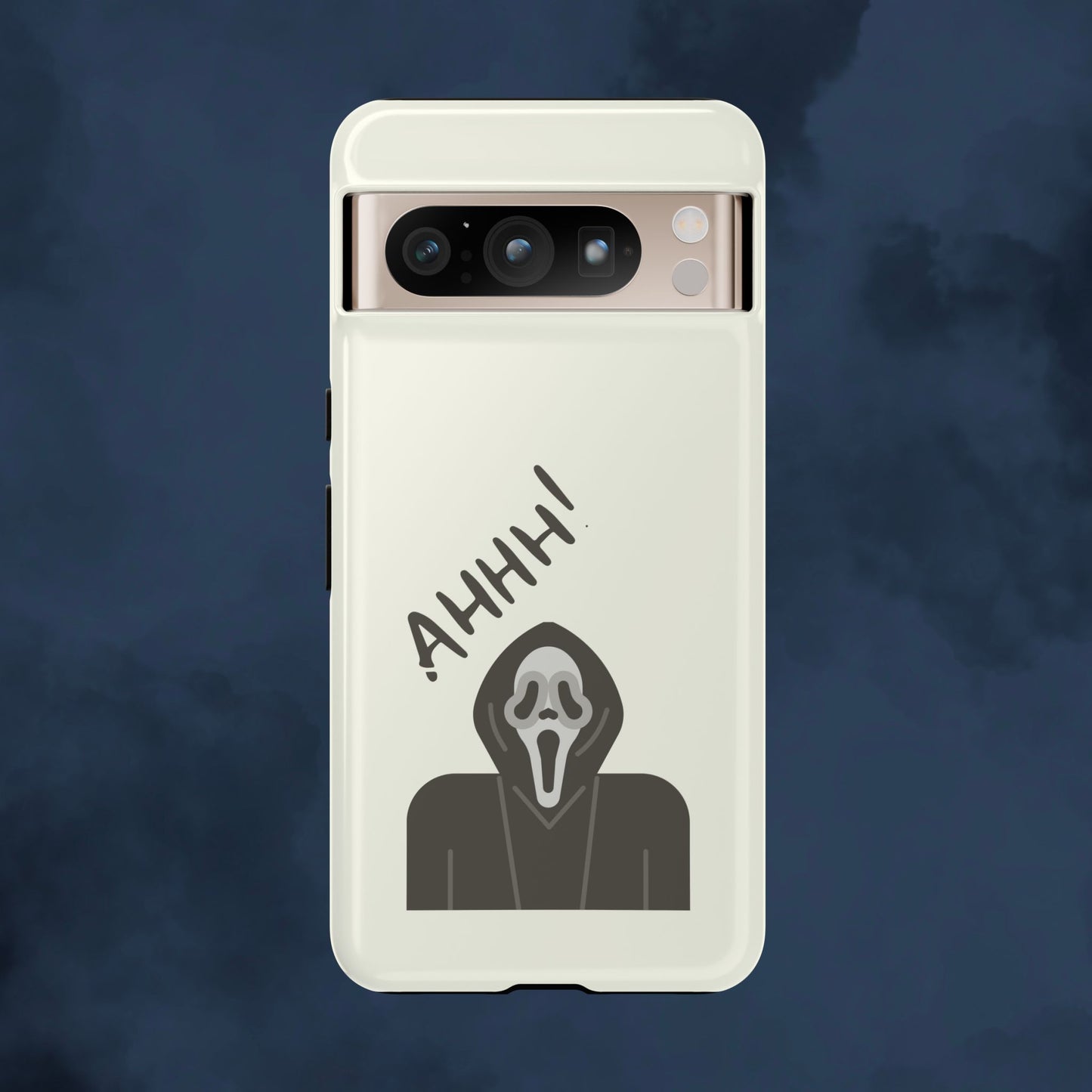 Ghostface Phone Case: Horror Movie Parody iPhone Samsung Pixel Cover