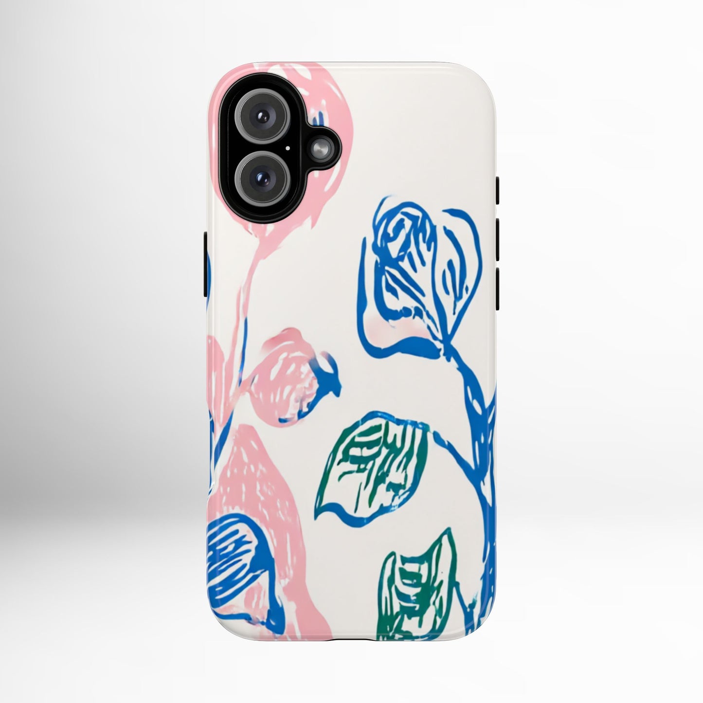 Floral Abstract Case - Artistic Phone Cover iPhone 14-17 Pro Air