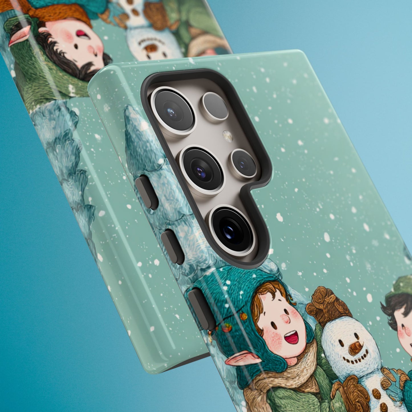 Elf Snowman Winter Phone Case Cute Holiday Cover for iPhone Samsung Pixel