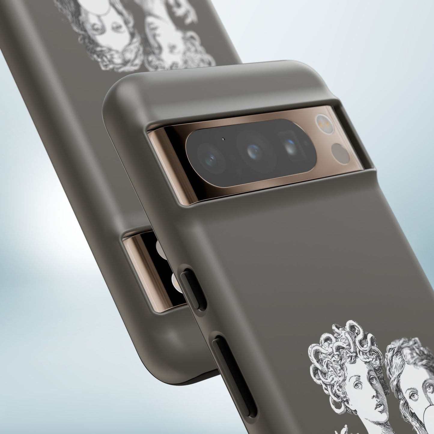 Athena and Medusa Phone Case, Greek Mythology Tough Cover, Gothic Art iPhone Samsung Pixel Case