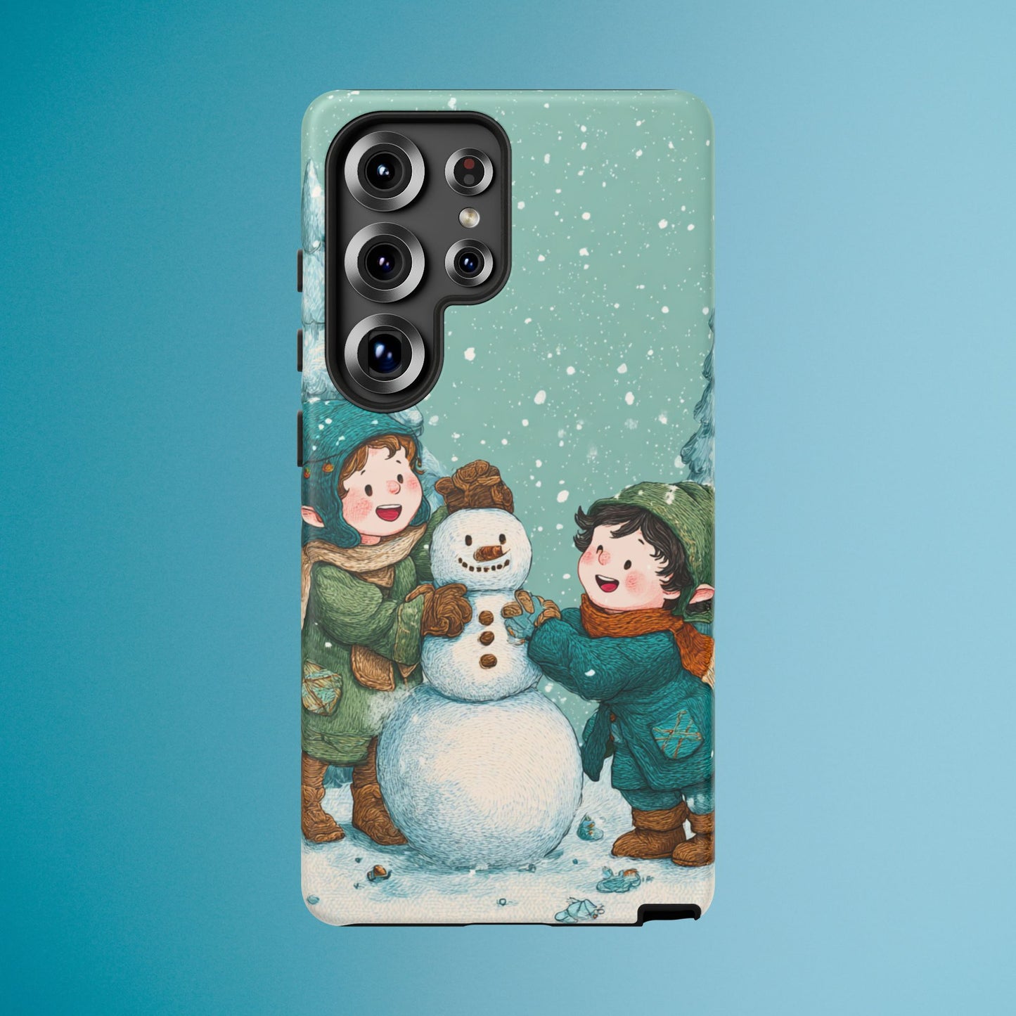 Elf Snowman Winter Phone Case Cute Holiday Cover for iPhone Samsung Pixel