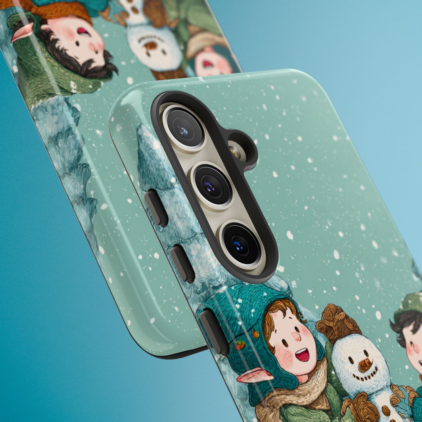Elf Snowman Winter Phone Case Cute Holiday Cover for iPhone Samsung Pixel