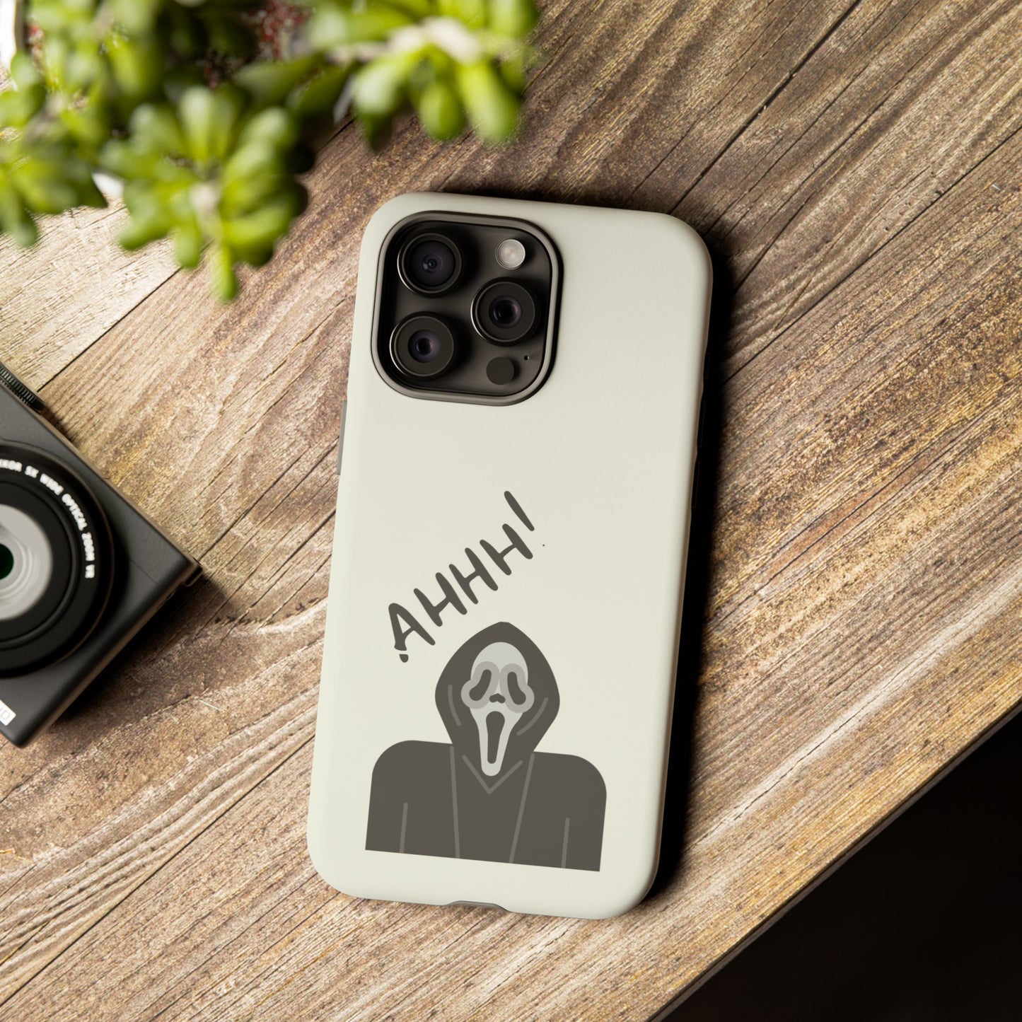 Ghostface Phone Case: Horror Movie Parody iPhone Samsung Pixel Cover