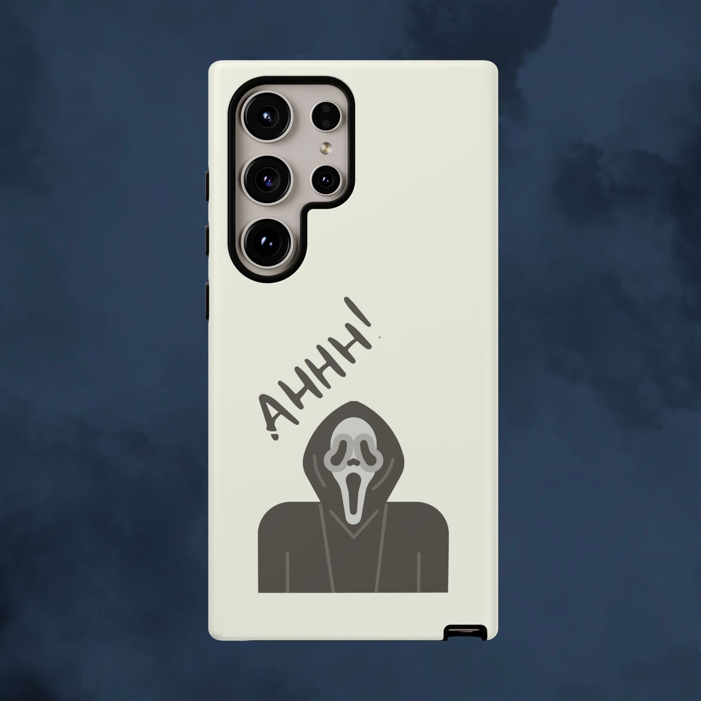Ghostface Phone Case: Horror Movie Parody iPhone Samsung Pixel Cover