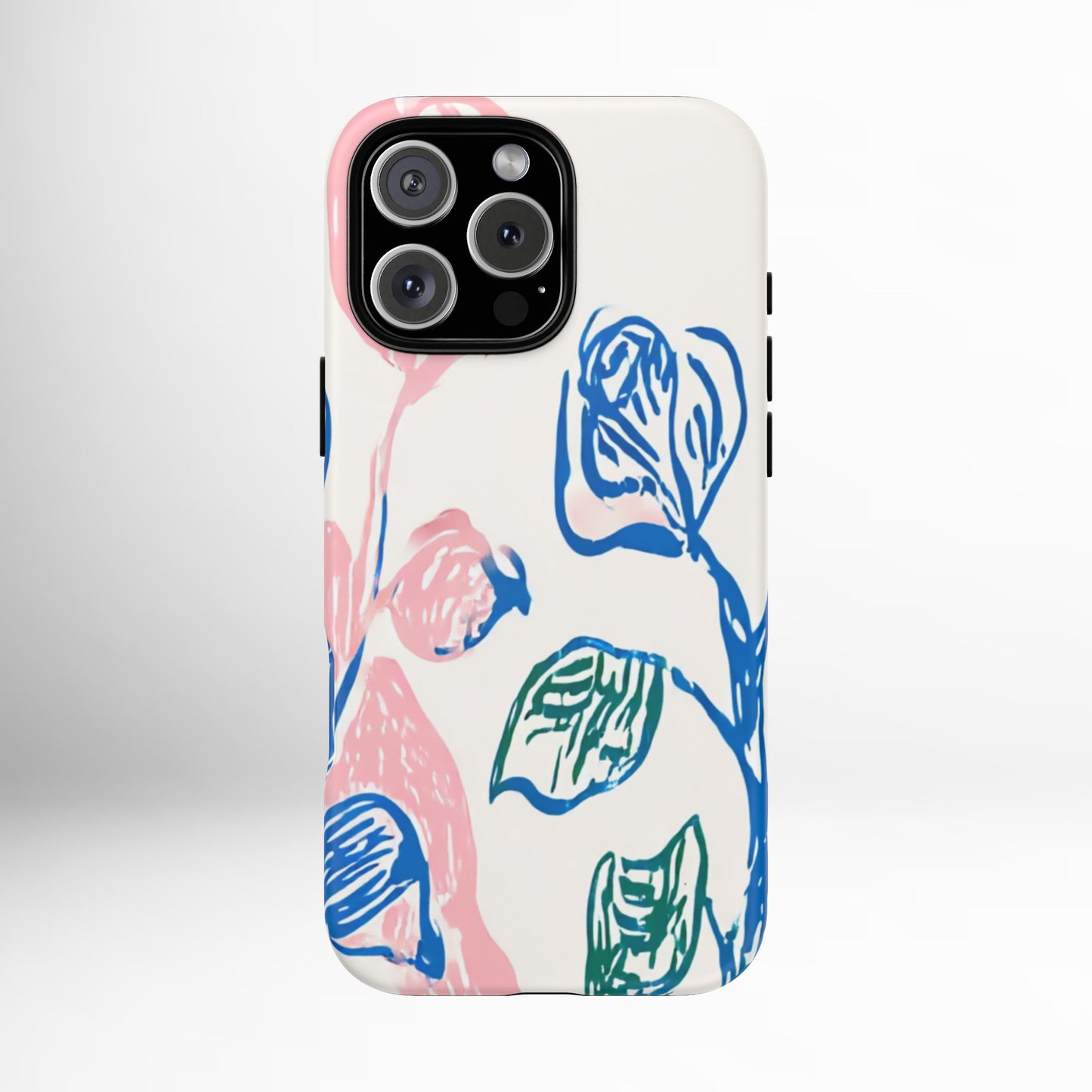 Floral Abstract Case - Artistic Phone Cover iPhone 14-17 Pro Air