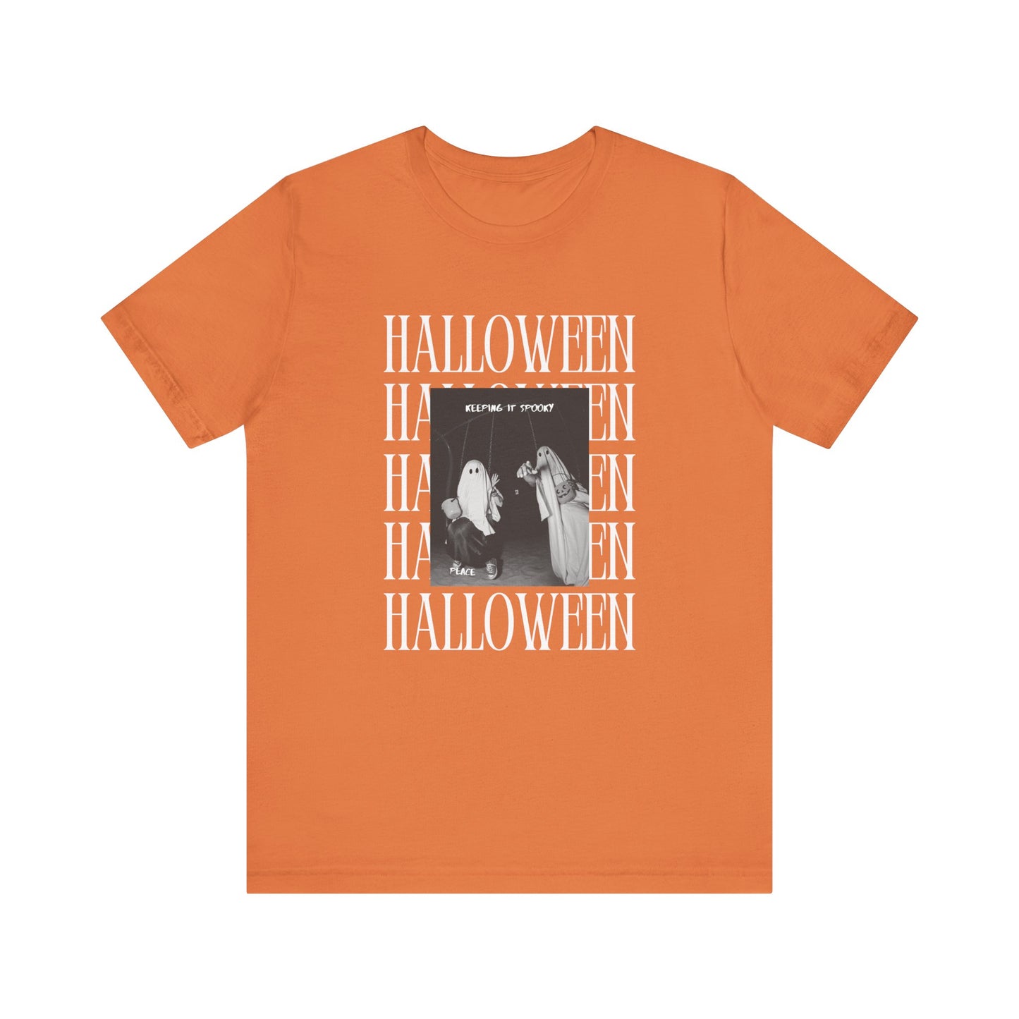 Halloween Ghost T-Shirt Keeping It Spooky Graphic Tee, Retro Ghost Shirt, Funny Halloween Party Top
