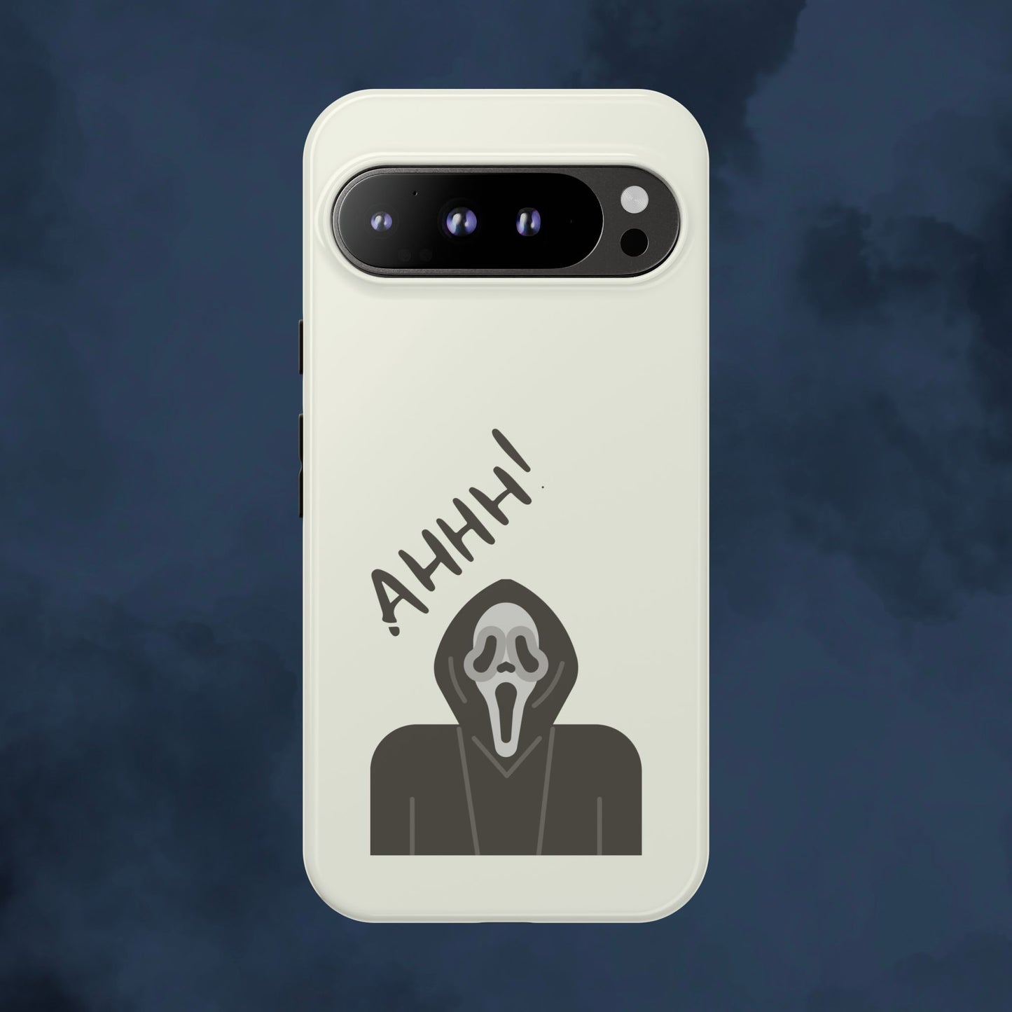 Ghostface Phone Case: Horror Movie Parody iPhone Samsung Pixel Cover