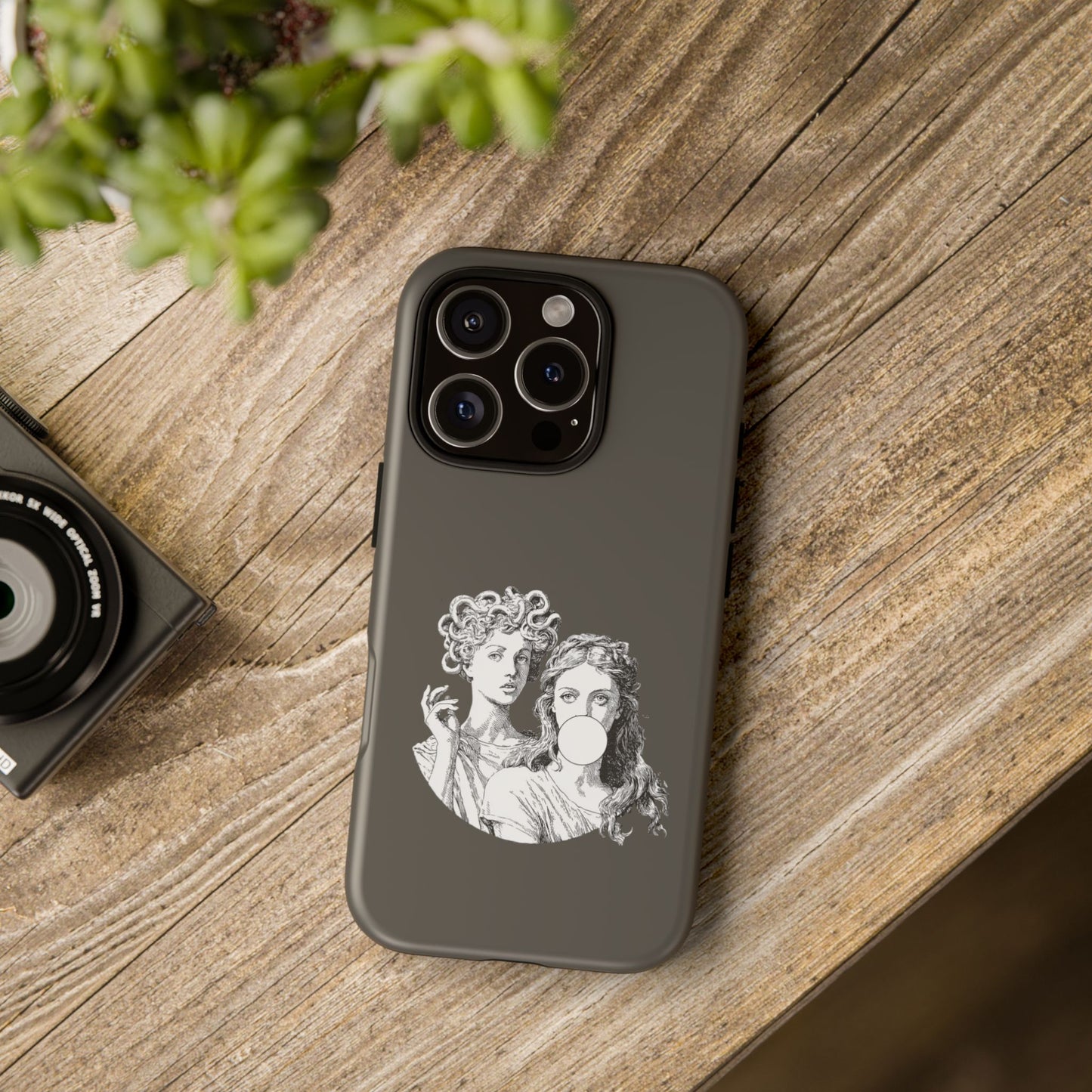 Athena and Medusa Phone Case, Greek Mythology Tough Cover, Gothic Art iPhone Samsung Pixel Case