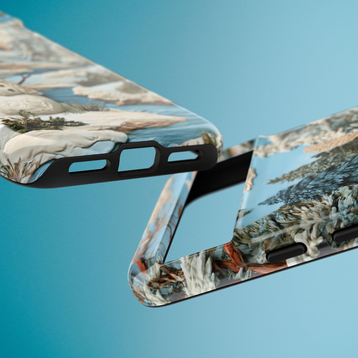 Snowman Winter Scene Phone Case Christmas Holiday Cover for iPhone Samsung Pixel