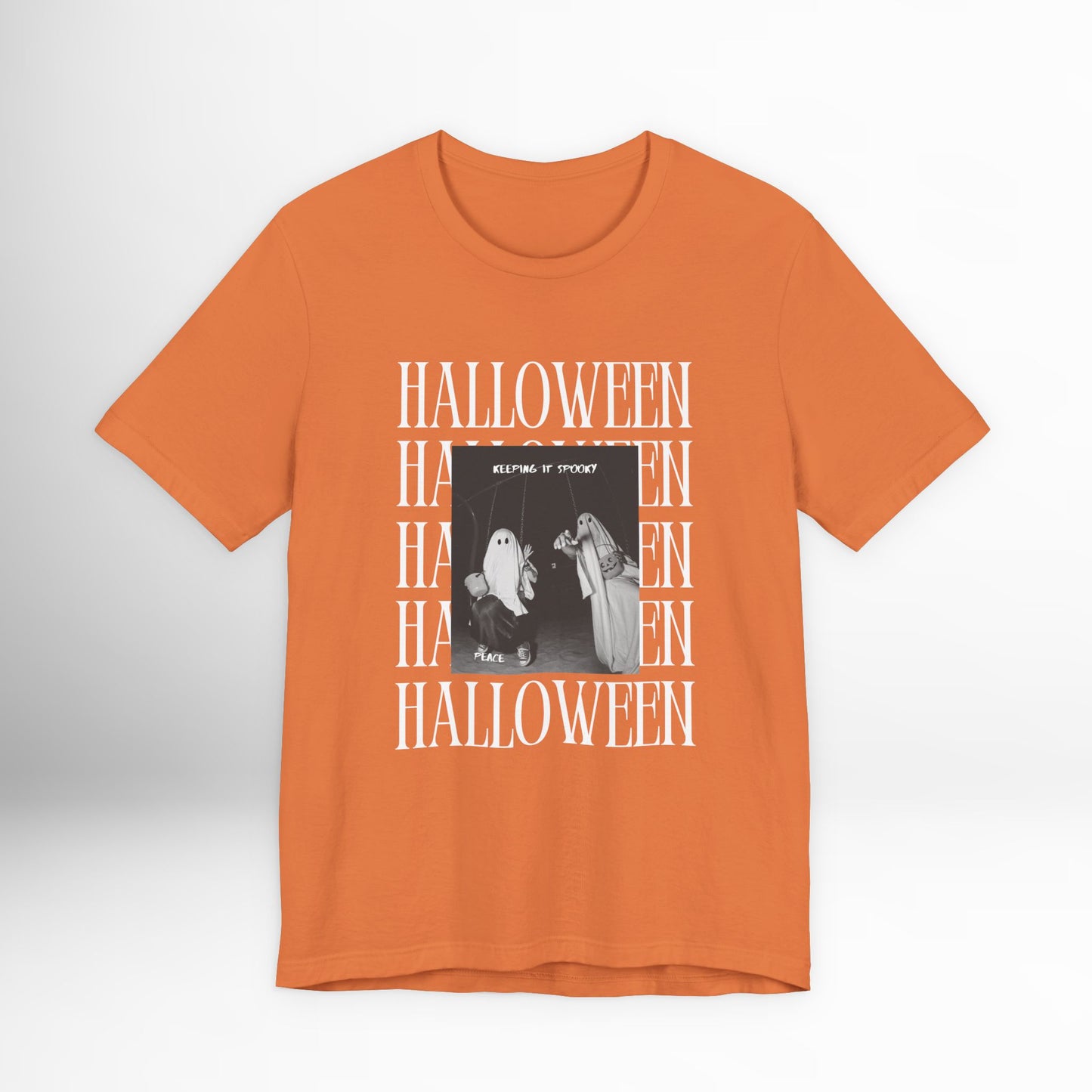 Halloween Ghost T-Shirt Keeping It Spooky Graphic Tee, Retro Ghost Shirt, Funny Halloween Party Top