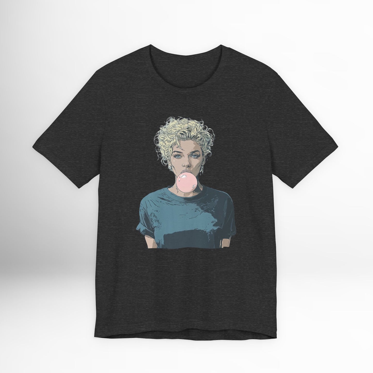 Monroe Inspired Bubblegum T-Shirt | Retro Hollywood Graphic Tee | Vintage Icon Streetwear Top | Pop Art Casual Shirt