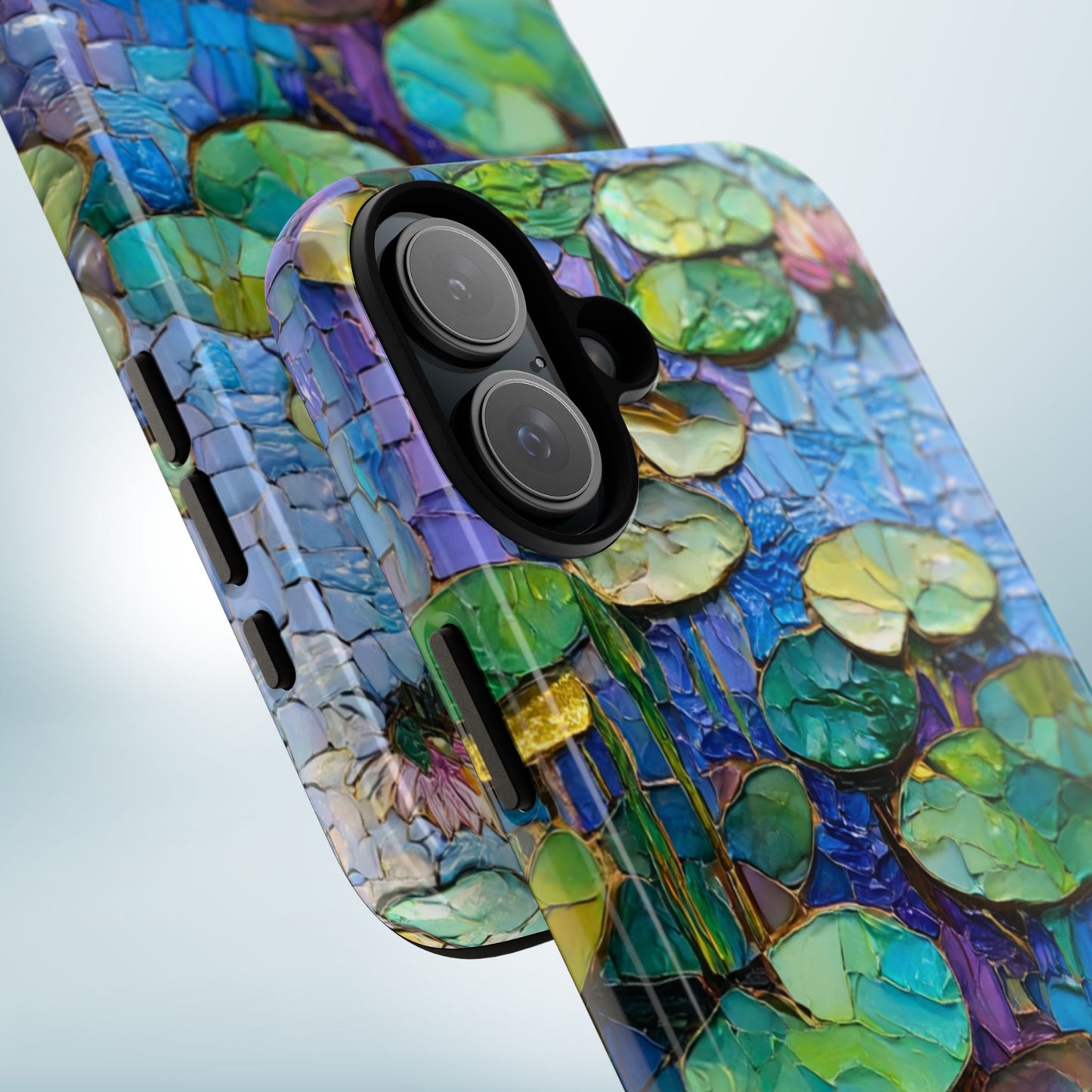 Lily Pad Phone Case, Impressionist Mosaic Botanical Cover, iPhone 15 16 17 Pro Air, Google Pixel 7 8 9 Pro, Samsung S23 S24 S25 S26 Ultra